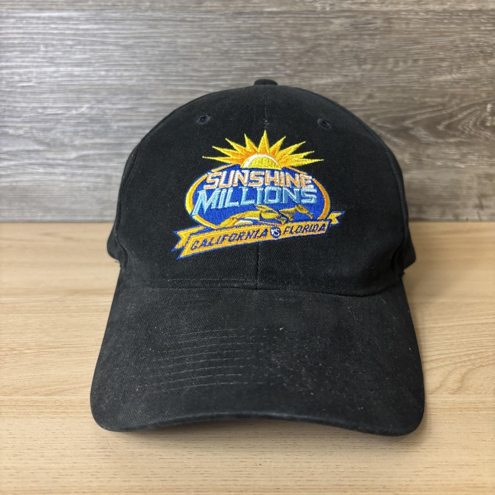 Sunshine Millions Hat Cap Snap Back Black Made USA California Florida Mens